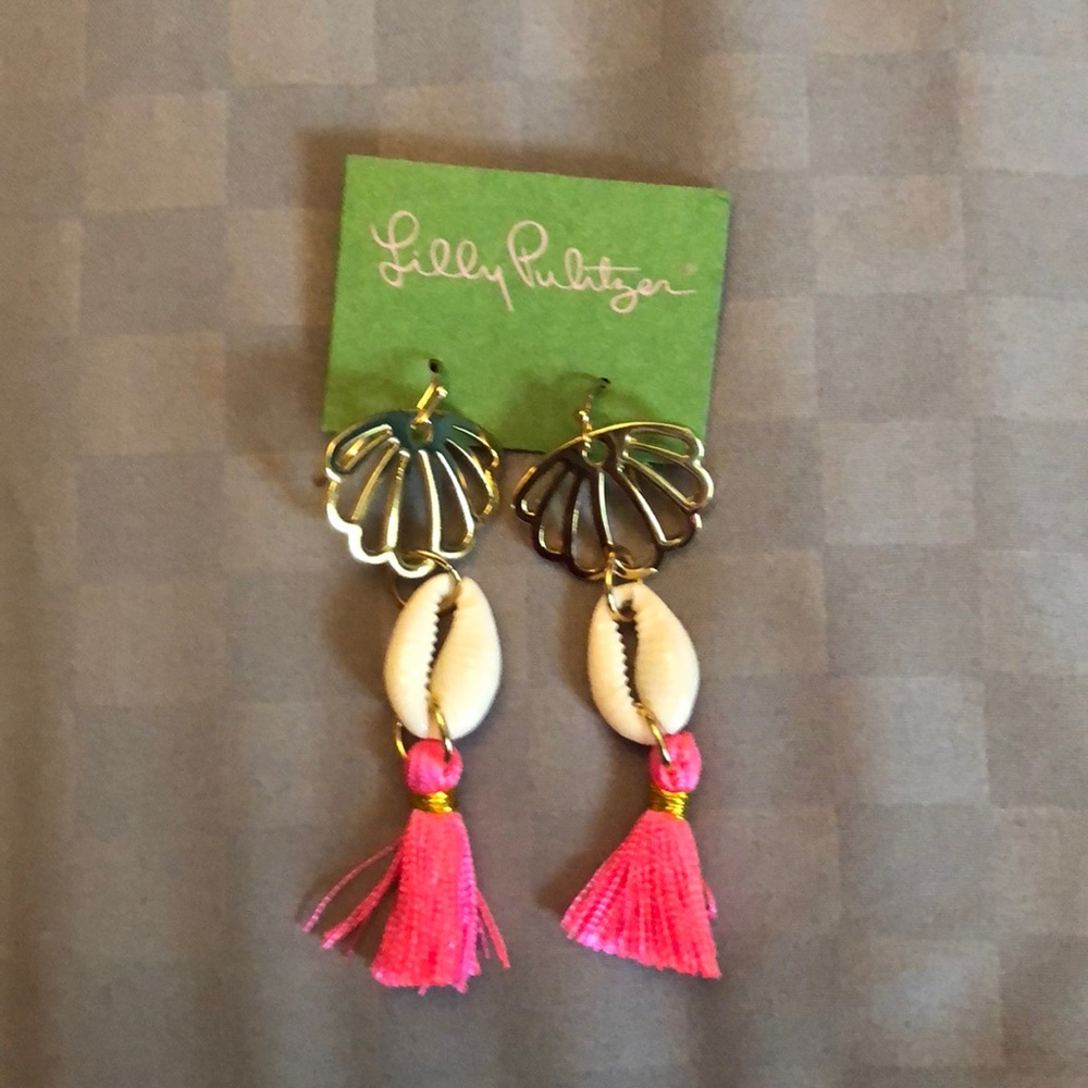 Lilly Pulitzer Shell Tassel Earrings